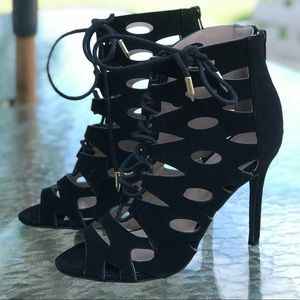 BNWT Shoe Republic LA strappy lace-up heels